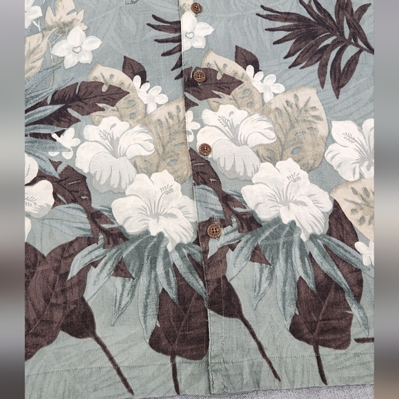 Caribbean Joe 100% Silk Hawaiian Button Down Floral Printed Shirt. Size XXL - Picture 2 of 7